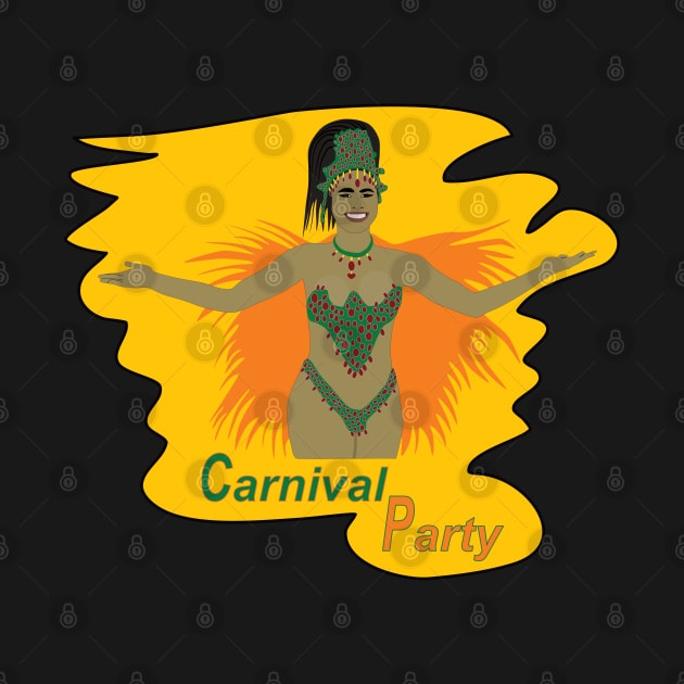 Woman wearing a carnival costume by GiCapgraphics