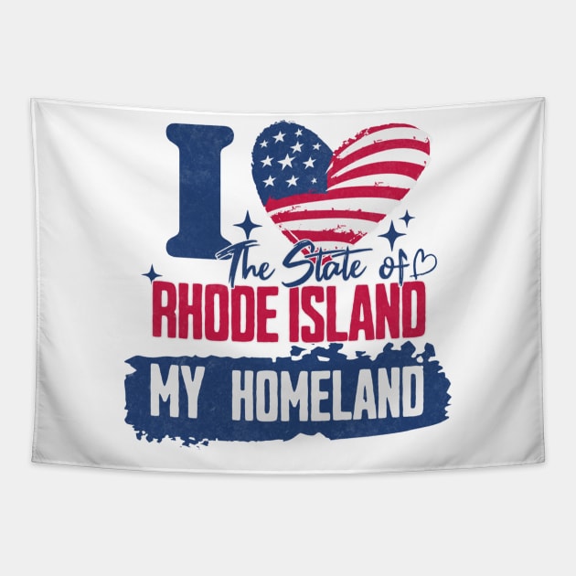 Rhode Island my homeland Tapestry by HB Shirts