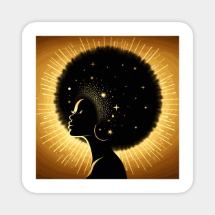 Afrocentric Queen Gold Magnet