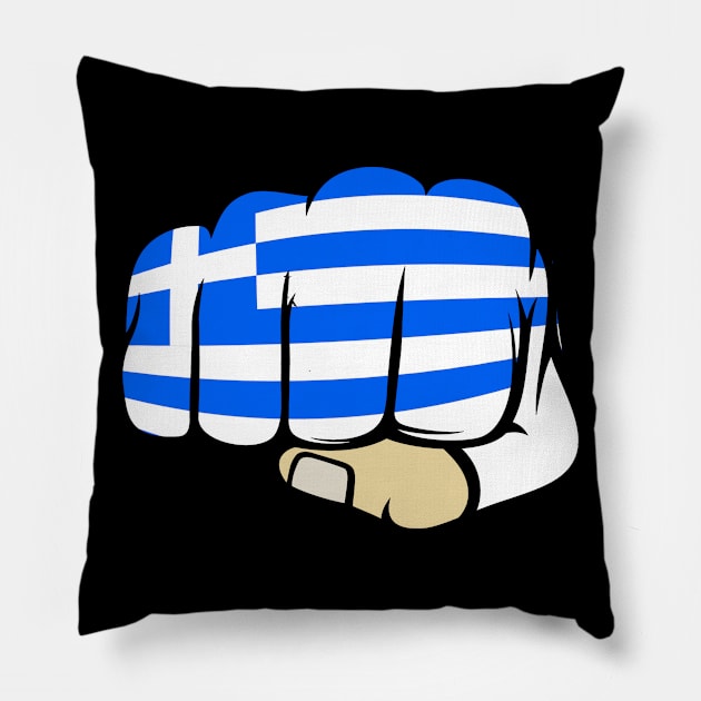 Cool Greek Flag. Greek Power Pillow by Jakavonis