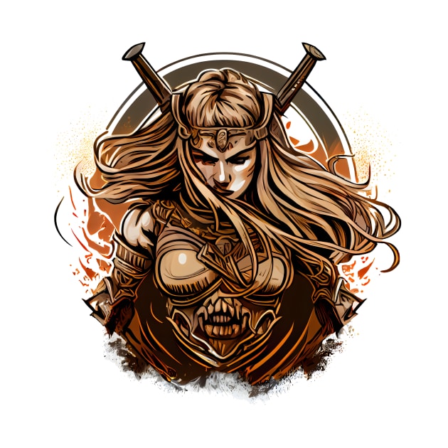 Shield-maiden or Shieldmaiden Emblem by MLArtifex