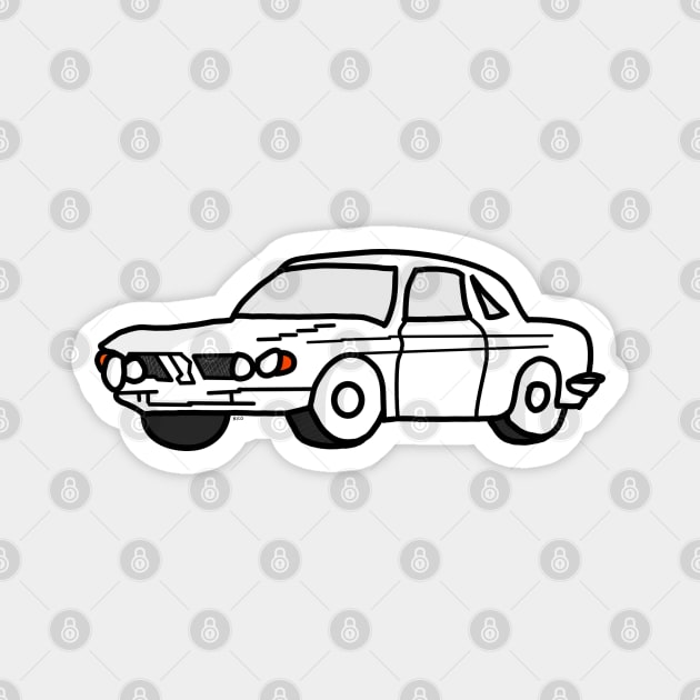 Old BMW Magnet by Cartoons by NICO