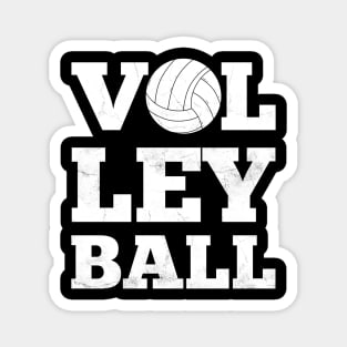 Volleyball Text Retro Magnet