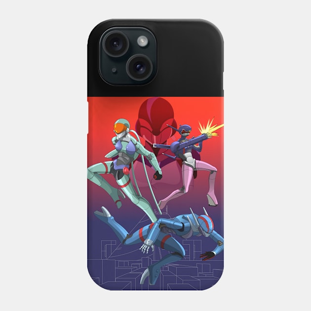 Knight Sabers_With Background Phone Case by UBiv Art Gallery