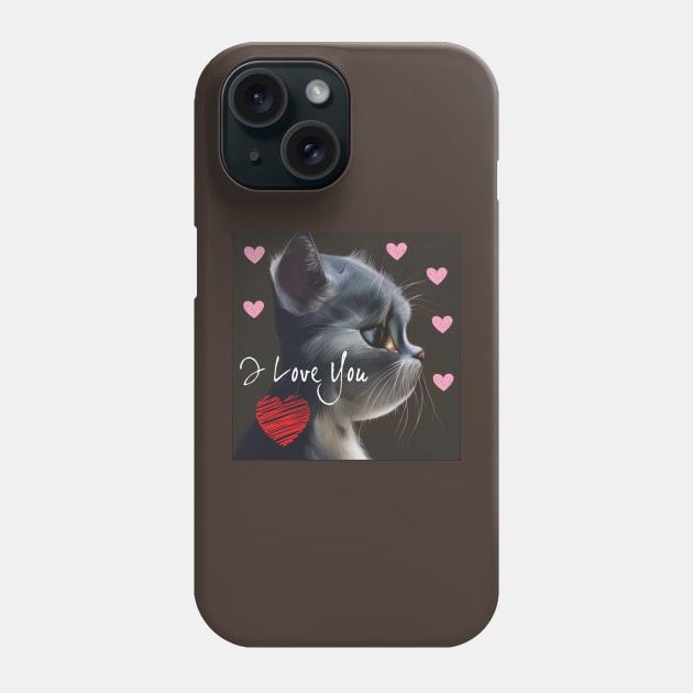 "Loving Cat" Phone Case by kokonft