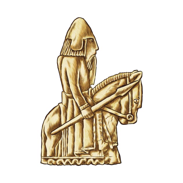 Daring Cavalier: The Lewis Chessmen Knight Design by Holymayo Tee