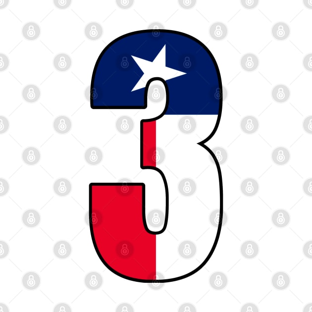 Number 3 Texas Flag by la chataigne qui vole ⭐⭐⭐⭐⭐