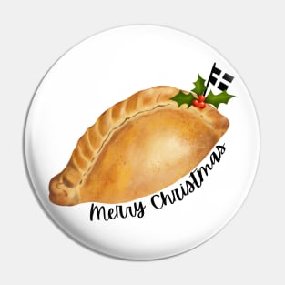 Cornish Pasty Merry Christmas Pin