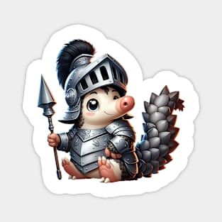 Cute Pangolin Knight Magnet