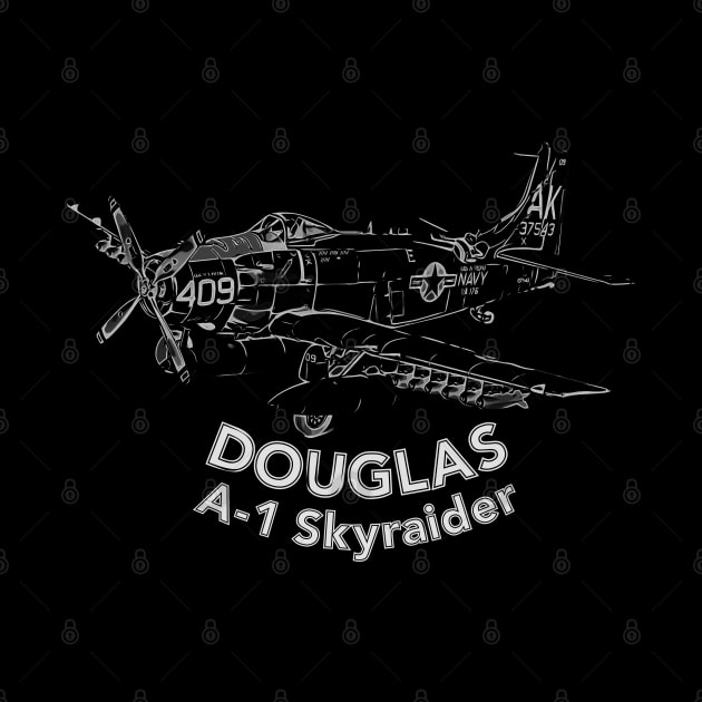 Douglas A-1 Skyraider by aeroloversclothing