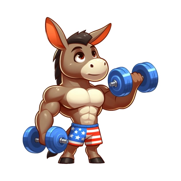 Cute Muscular Donkey by Dmytro