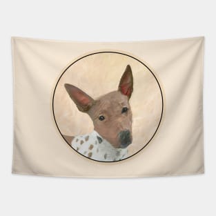 American Hairless Terrier Painting - Cute Original Dog Art Tapestry