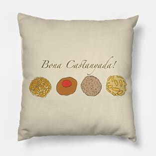 Bona Castanyada Catalán Castañada panellets Pillow