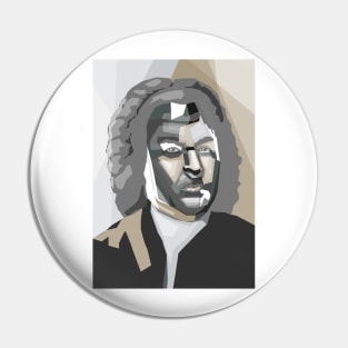 Johann Sebastian Bach abstract Pin