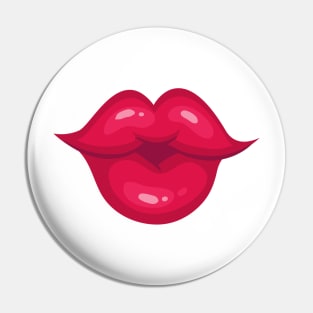 Funny Kiss Mouth for Virus Masks Pin