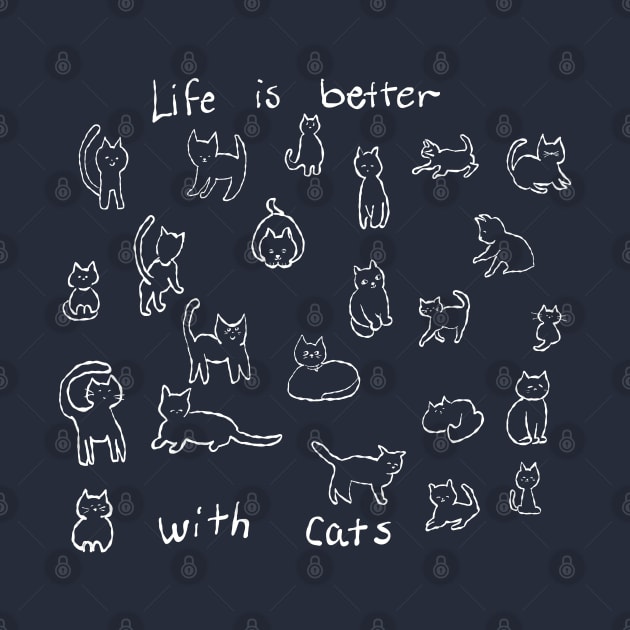 Life is better with cats!  So many cats in cute poses. by Peaceful Pigments