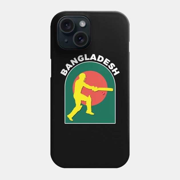 Bangladesh Cricket Batsman Bangladesh Flag Phone Case by DPattonPD