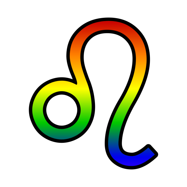 Leo Rainbow Pride Symbol by SillyStarlight