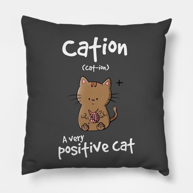Positive Cat Pillow by Declin