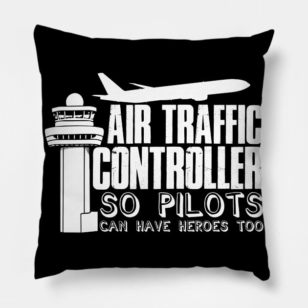 Flight Control Joke Air Traffic Pilot Pillow by DesignatedDesigner