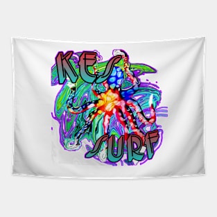 KES Surf octopus Tapestry