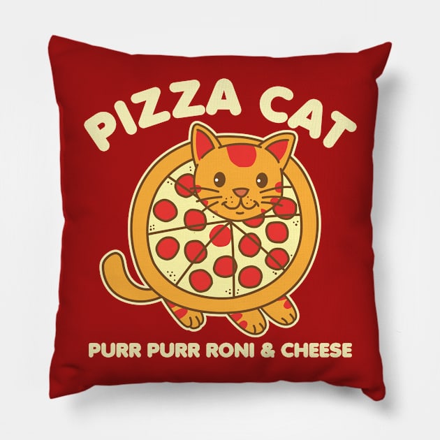 Pizza Cat Pillow by DetourShirts