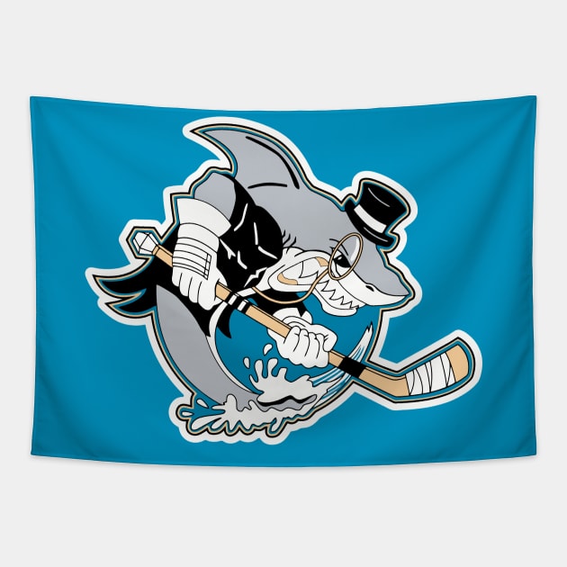 Barons Hockey Defunct Team Logo Tapestry by Mutha_Puckin_Logos