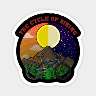 The cycling of biking Magnet