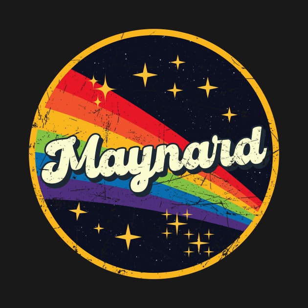 Maynard // Rainbow In Space Vintage Grunge-Style by LMW Art