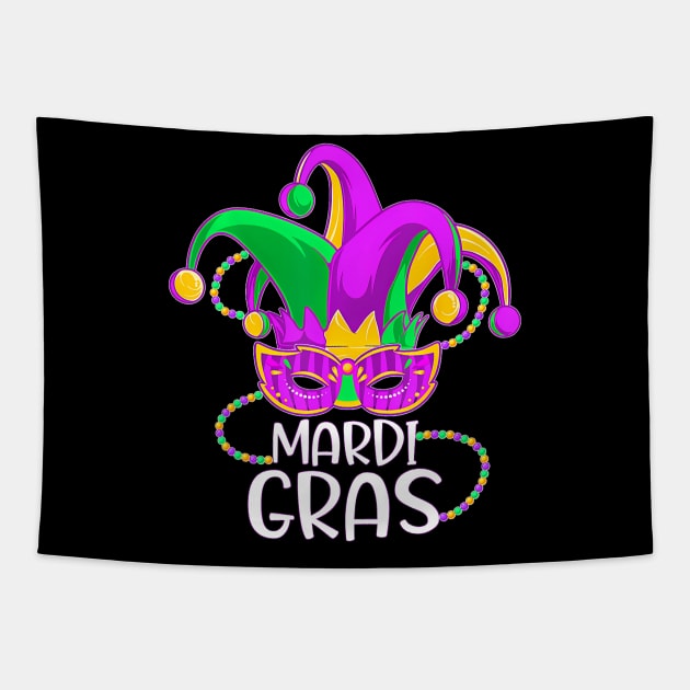 Mardi Gras 2024 Beads Men Women Boys Girl Kids Tapestry by huldap creative