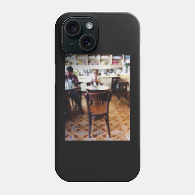 People in Italian Restaurant Out of Focus Phone Case by visualspectrum