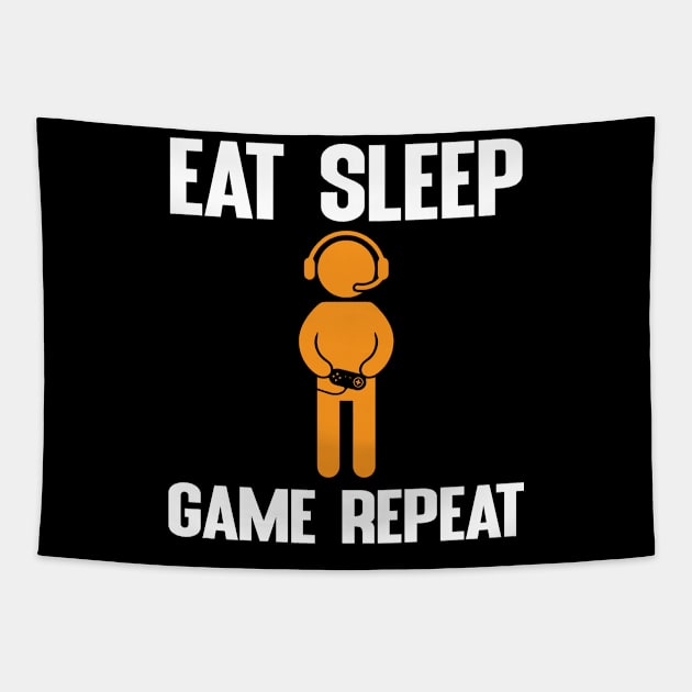 Eat, sleep, Game and repeat Tapestry by FatTize