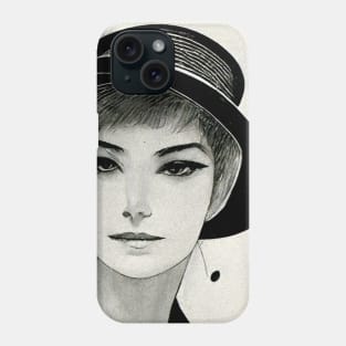 Fashion Sketch Model 1920s Phone Case