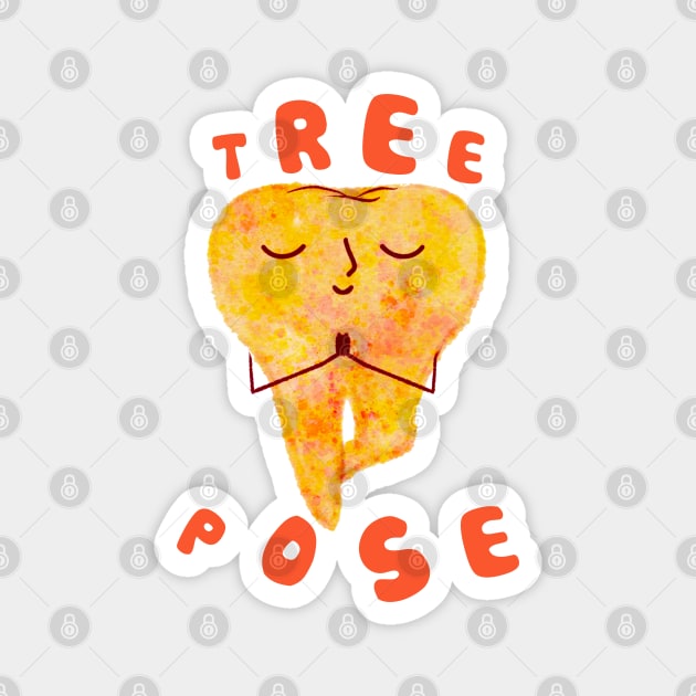 Molar Yogi (Tree Pose) Magnet by Happimola