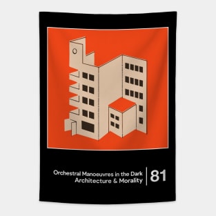 Architecture & Morality / Minimal Style Graphic Artwork Design Tapestry