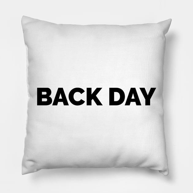 Motivational Workout | Back Day Pillow by GymLife.MyLife