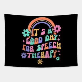 Groovy Its Good For Speech Therapy Smile Face Tapestry