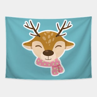 Cute reindeer art design Tapestry