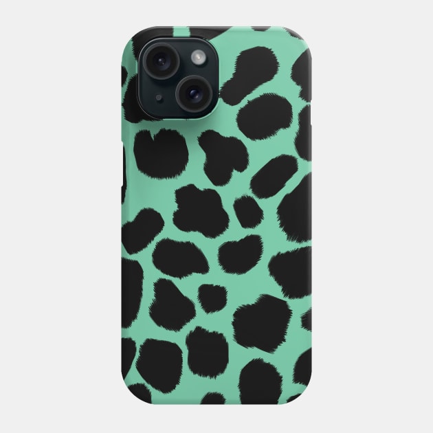 Green Cow Print Phone Case by OneThreeSix