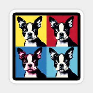 Pop Retro Boston Terrier Art - Cute Puppy Magnet