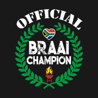 South African Official braai champion boerewors beer T-Shirt