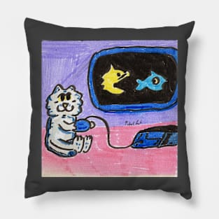 Gamer Kitty Pillow