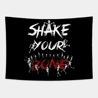 Shake Your Bones Dancing Skeleton TShirt Funny Halloween Tapestry