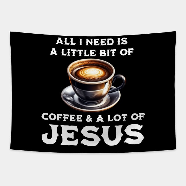 Coffee & Jesus Tapestry by AshBash