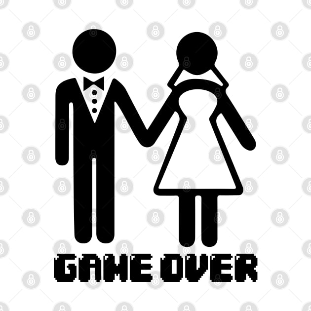 Game Over After Marriage Funny Wedding Gaming by alltheprints