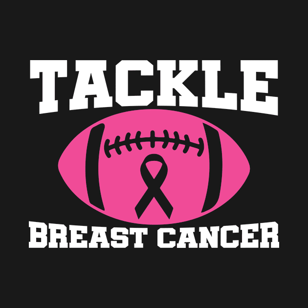 Tackle Breast Cancer Football Sport Awareness Support Pink Ribbon by Color Me Happy 123