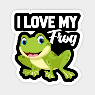 I Love My Frog Magnet