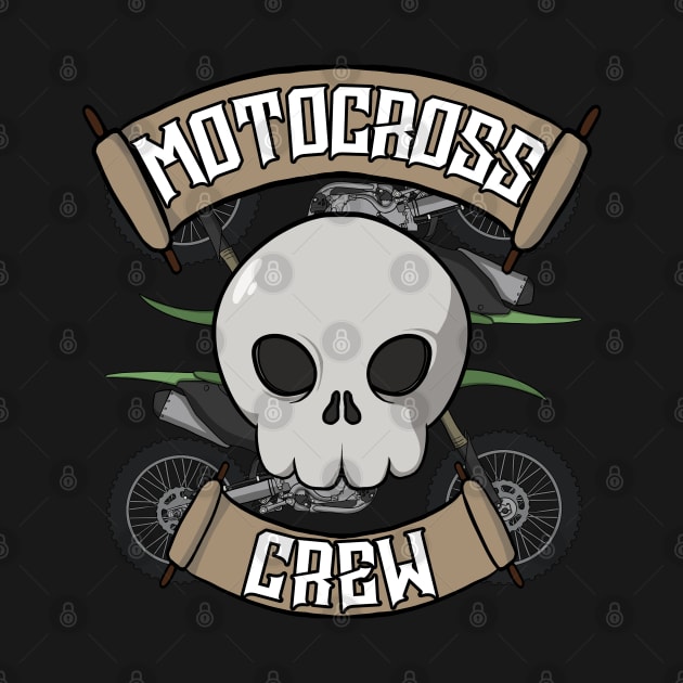 Motocross crew Jolly Roger pirate flag by RampArt