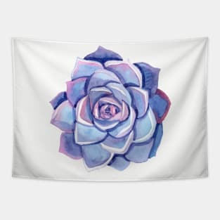 Hand painted purple watercolor succulent Tapestry