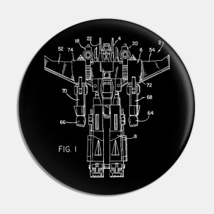 Transformers Starscream Original Patent Image Pin